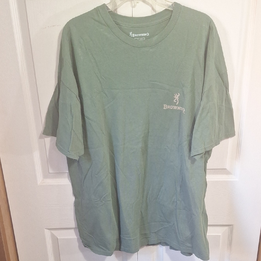 Browning Army Green Camouflage Logo Short-Sleeve T Shirt-2XL